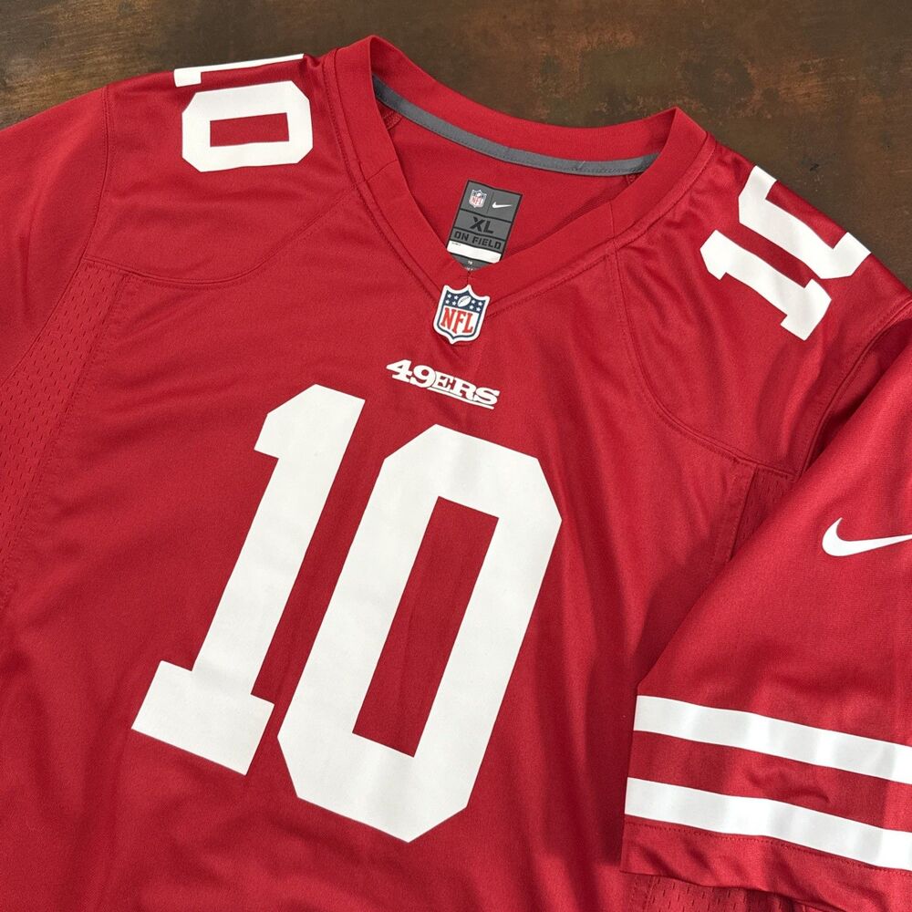 Nike On Field 49ers Jimmy Garoppolo #10 Jersey Red Size XL NFL Pre-Owned Sports